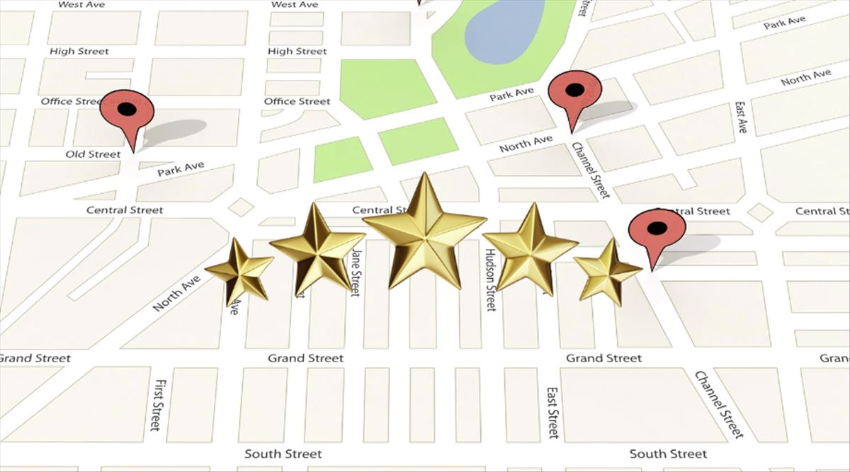 cinco estrellas en google maps