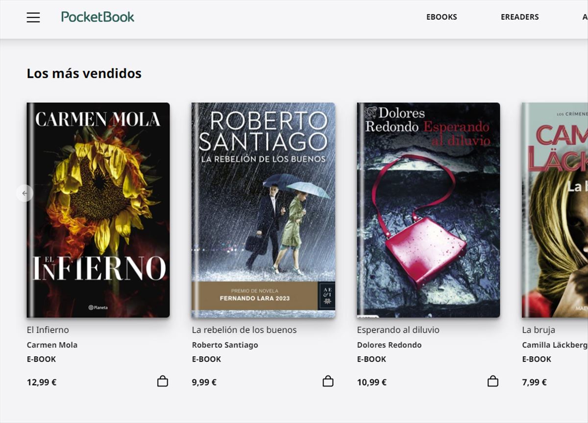 Tienda online de PocketBook, ya disponible en España con 40.000 títulos