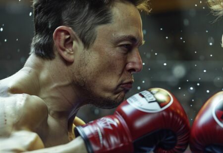 Luchador de boxeo creado con Midjourney