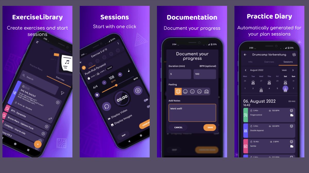 Drumbitious, una app para quien practica con la batería