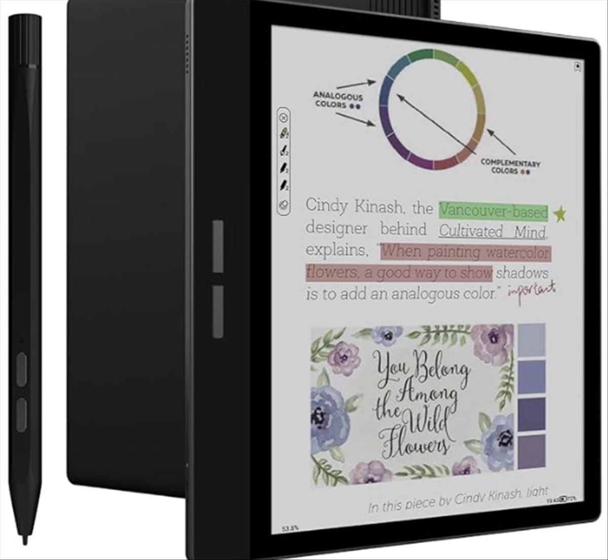 Bigme, la tableta de tinta electrónica en color, con lápiz, para notas, vídeo, apps, traducciones y mucho más