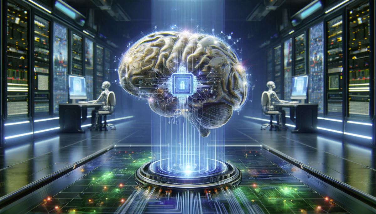 cerebro humano con IA