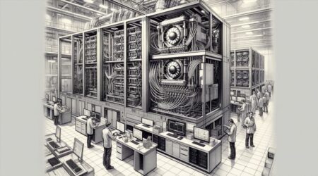 dibujo de ordenador cuántico