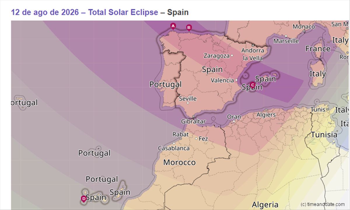 12 de agosto de 2026, el eclipse total Sol que veremos en España