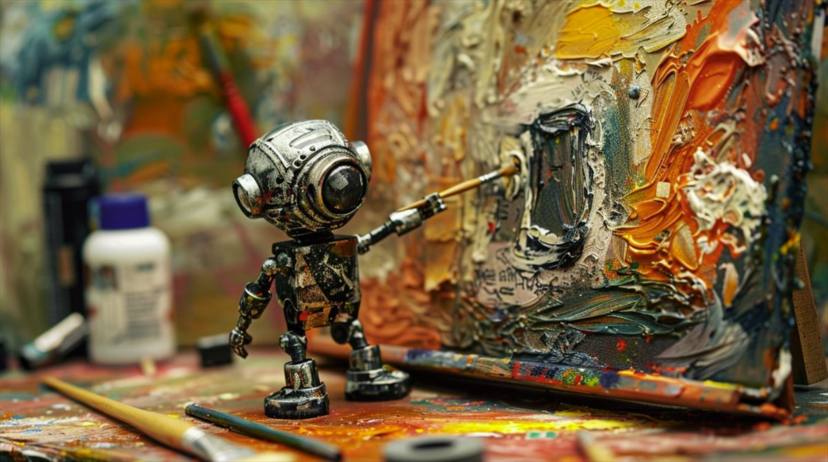 robot pintando