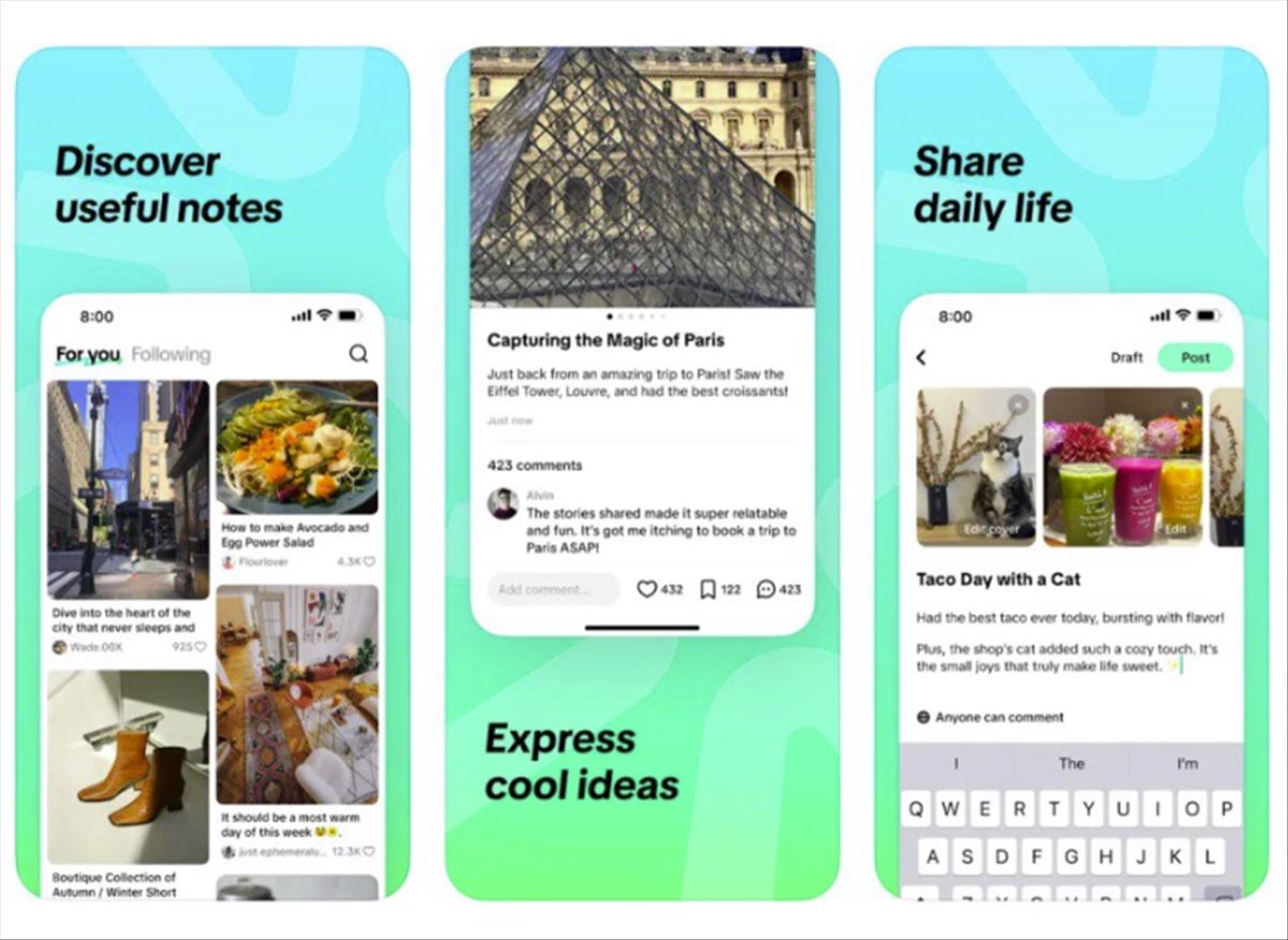 TikTok Notes, solamente en Australia y Canadá, para competir con Instagram