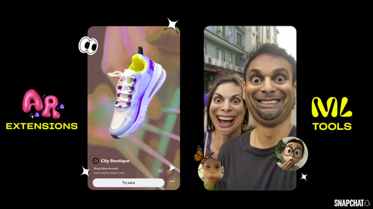 Herramientas de Snapchat de Realidad Aumentada y Aprendizaje Automático para la publicidad digital