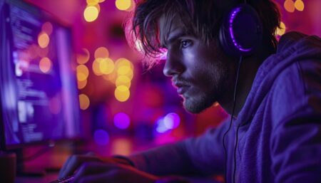 joven usando un ordenador