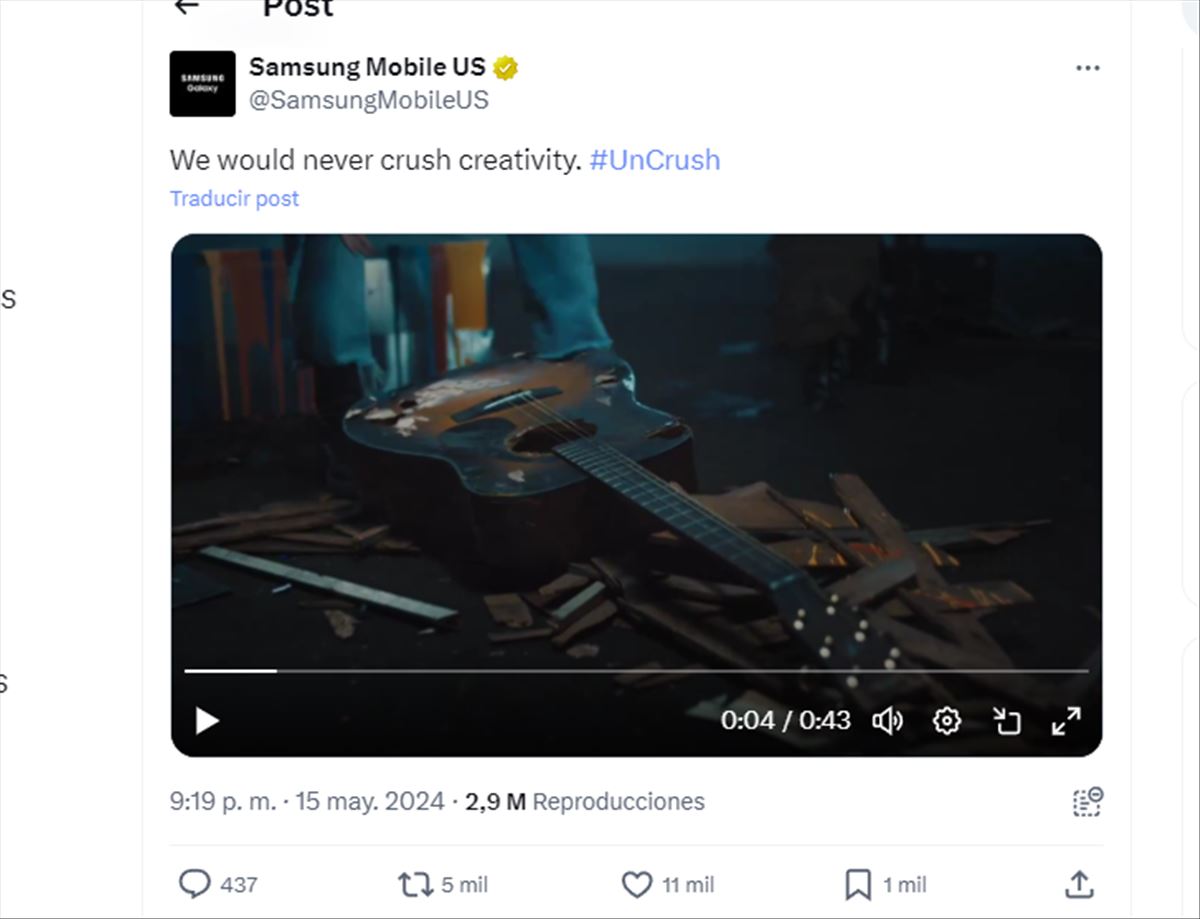 La respuesta de Samsung al vídeo de Apple