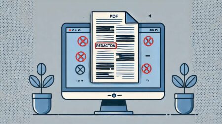 ilustración moderna y minimalista sobre el proceso de redacción de PDFs en Google Docs.