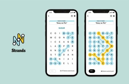 El juego de búsqueda de palabras "Strands" de The New York Times ahora en su App de Juegos