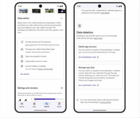 Google facilita la eliminación de datos en las aplicaciones de Play Store