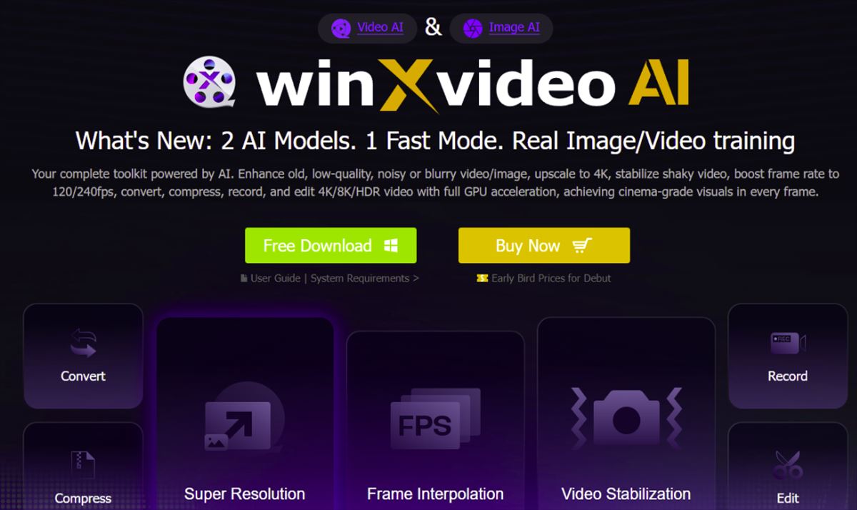 Winxvideo AI V3.1: Potencia y versatilidad en edición de video con IA