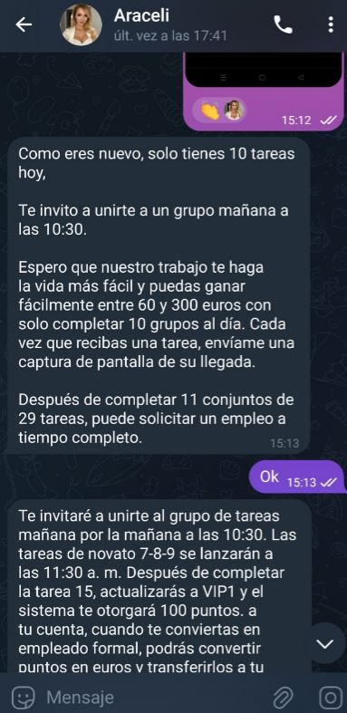 Aquí me envían al grupo de Facebook donde se divulgan las tareas cada día