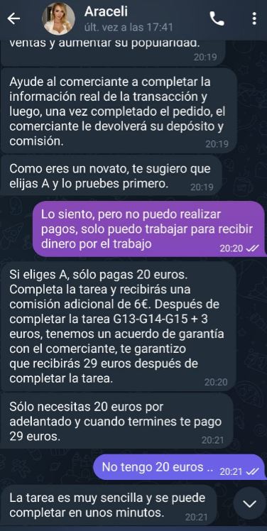 Discusión sobre el tema de la inversión y respuestas recibidas