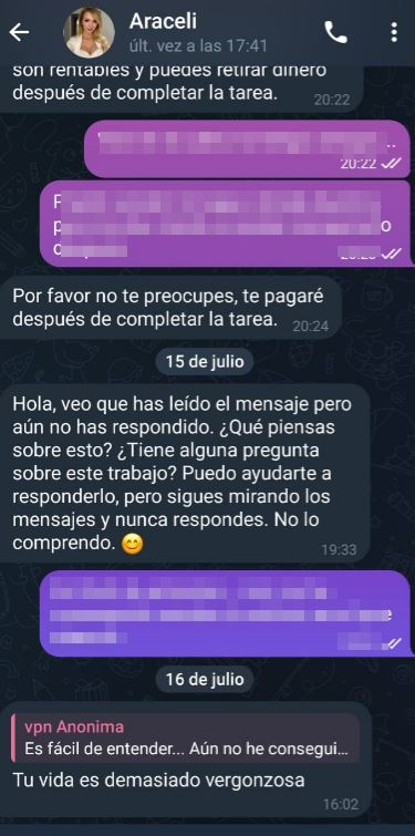 Respuesta después de decir que no tengo dinero para invertir