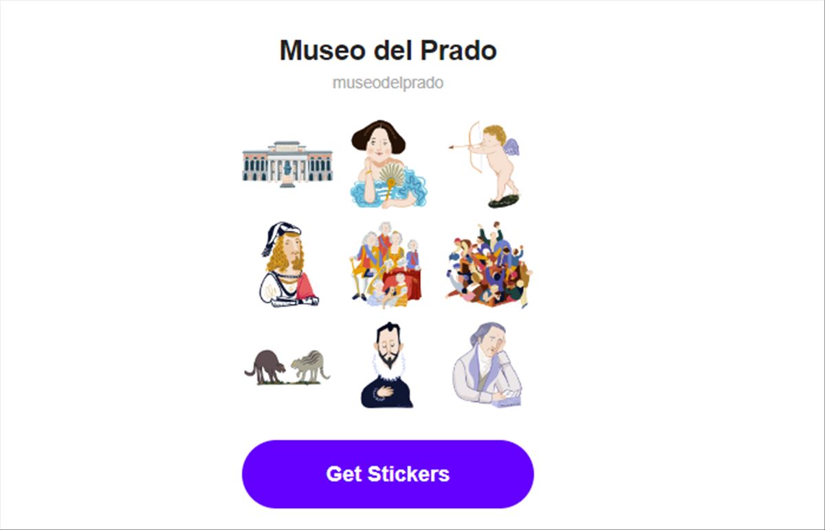 Stickers del Museo del Prado para WhatsApp