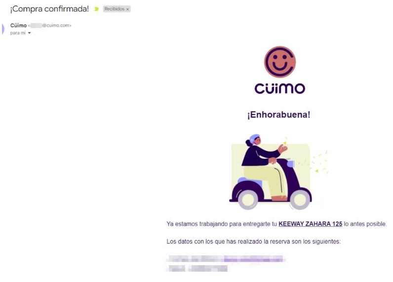 Compra confirmada por Cuïmo