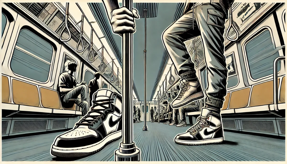 Estilo cómic urbano el hombre del metro en movimiento