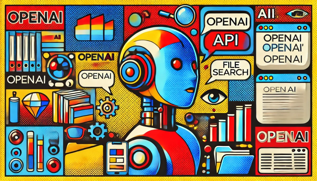 Ilustración pop art minimalista sobre las mejoras en la API de ChatGPT de OpenAI