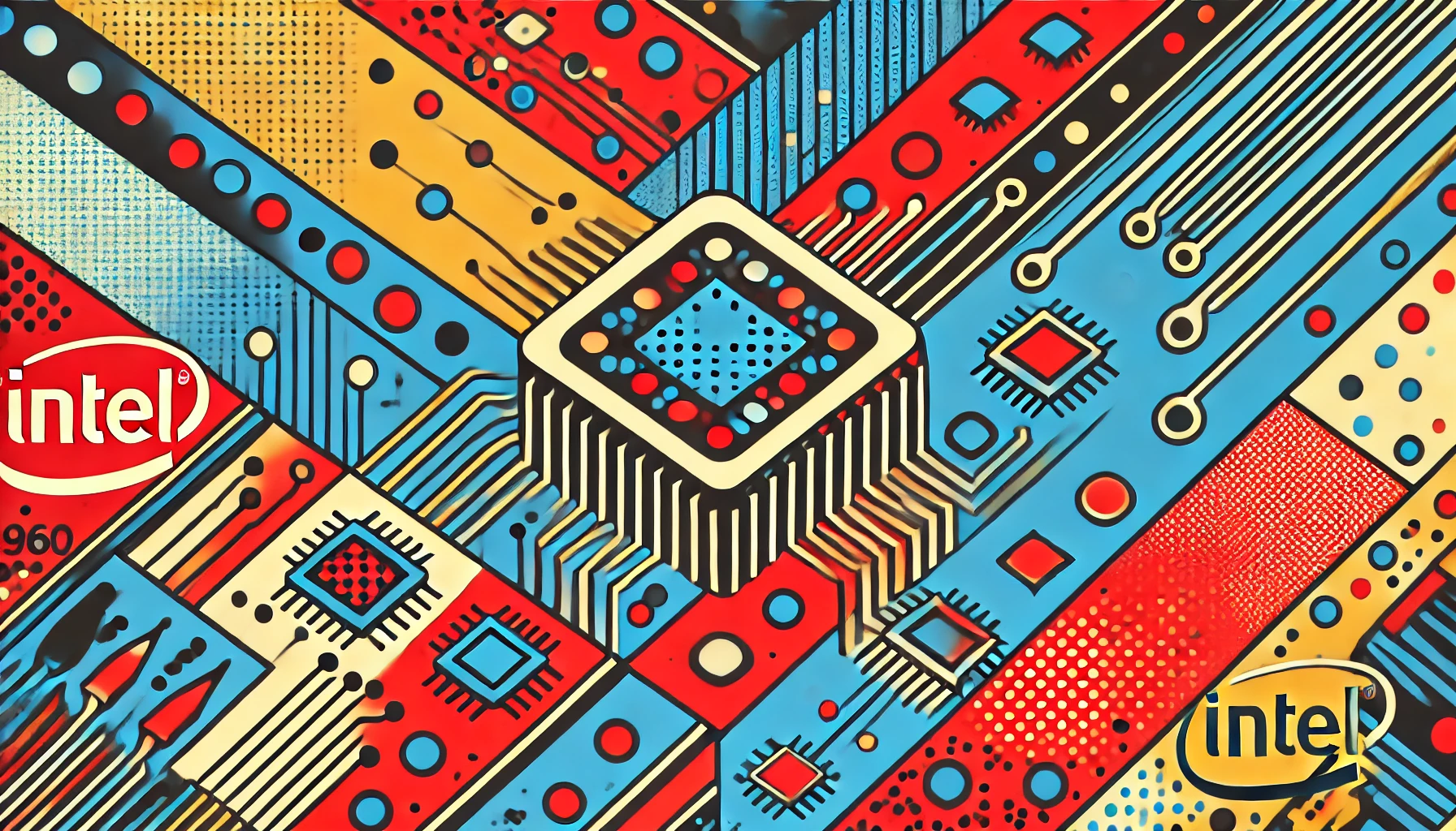 Imagen Pop Art de Intel: Innovación y Estrategia en la Industria Tecnológica