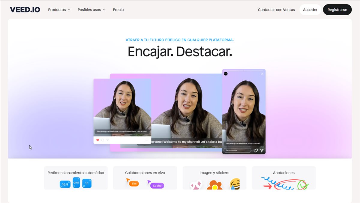 Probando herramientas de AI para crear videos de redes sociales: VEED AI