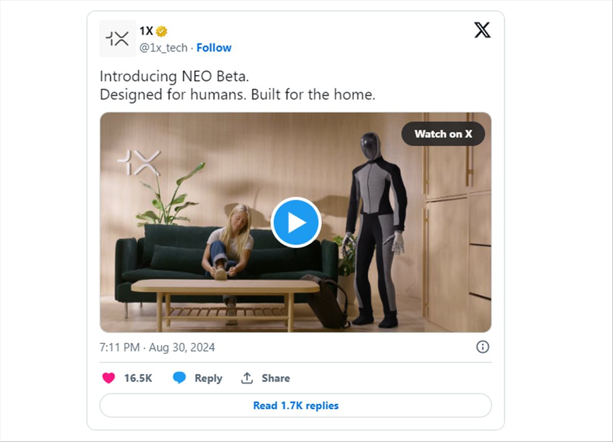 Neo Beta: el asistente robótico humanoide que te acompañará en casa