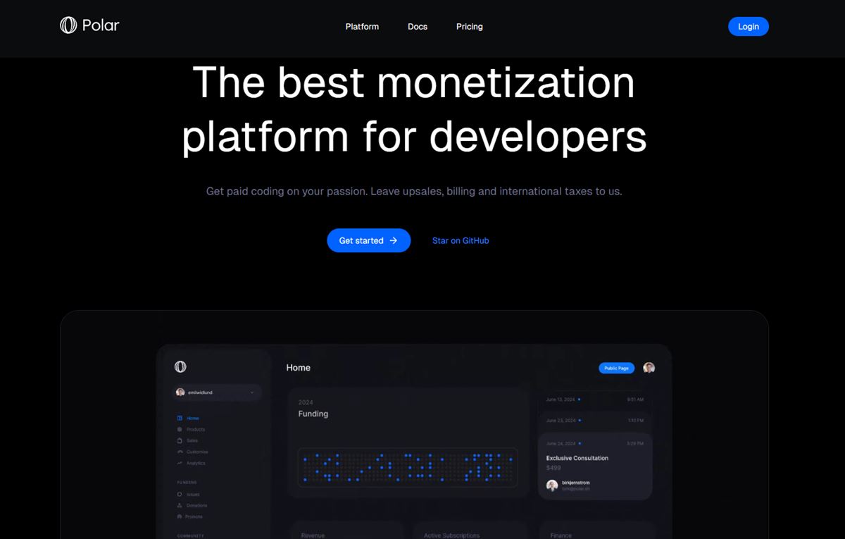 Polar: La plataforma de monetización de código abierto para desarrolladores que desean ser recompensados por su pasión