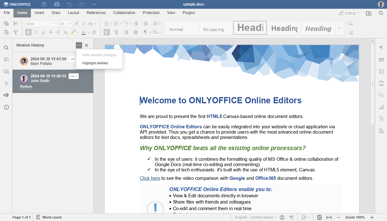 ONLYOFFICE Docs 8.2