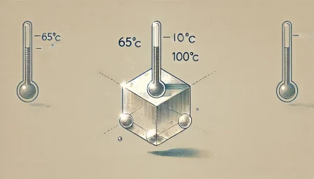 Concepto minimalista de cristal con dos puntos de fusión