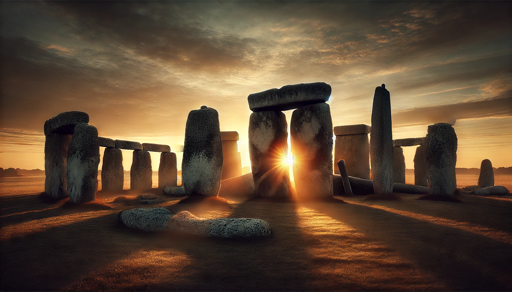 Imagen de Stonehenge al atardecer durante el solsticio de invierno