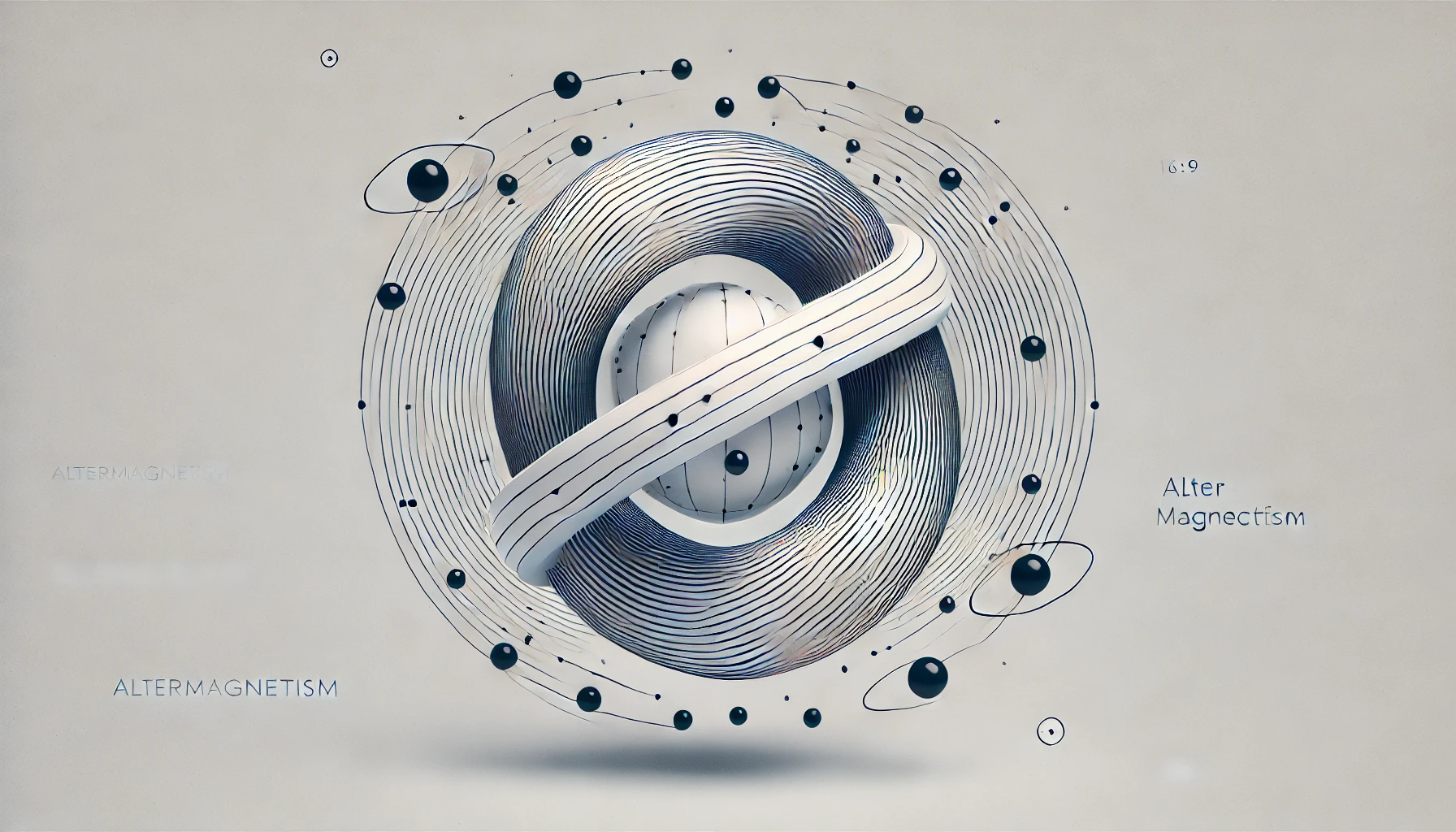 Ilustración minimalista sobre el altermagnetismo