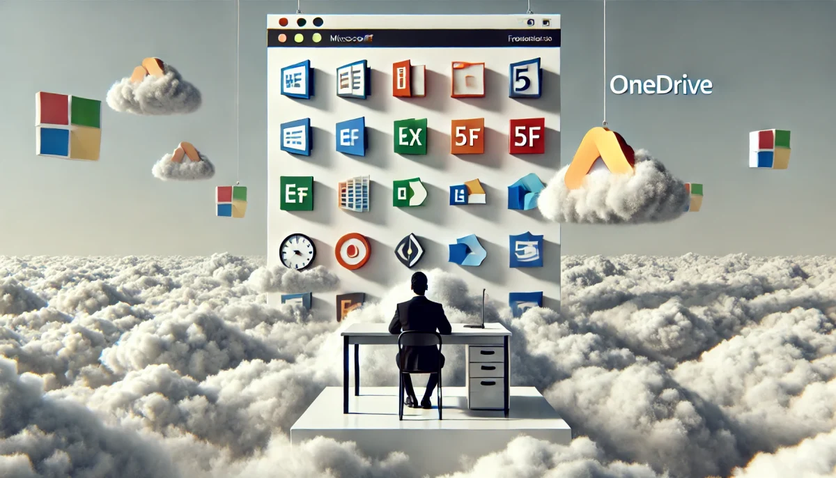 Imagen-conceptual-de-Microsoft-Office-gratuito-con-publicidad-y-almacenamiento-limitado-en-OneDrive