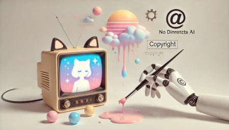 Ilustración surrealista y minimalista sobre imágenes generadas con IA estilo anime nostálgico