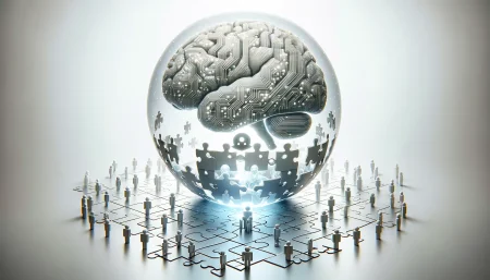 concepto de la inteligencia artificial de código abierto