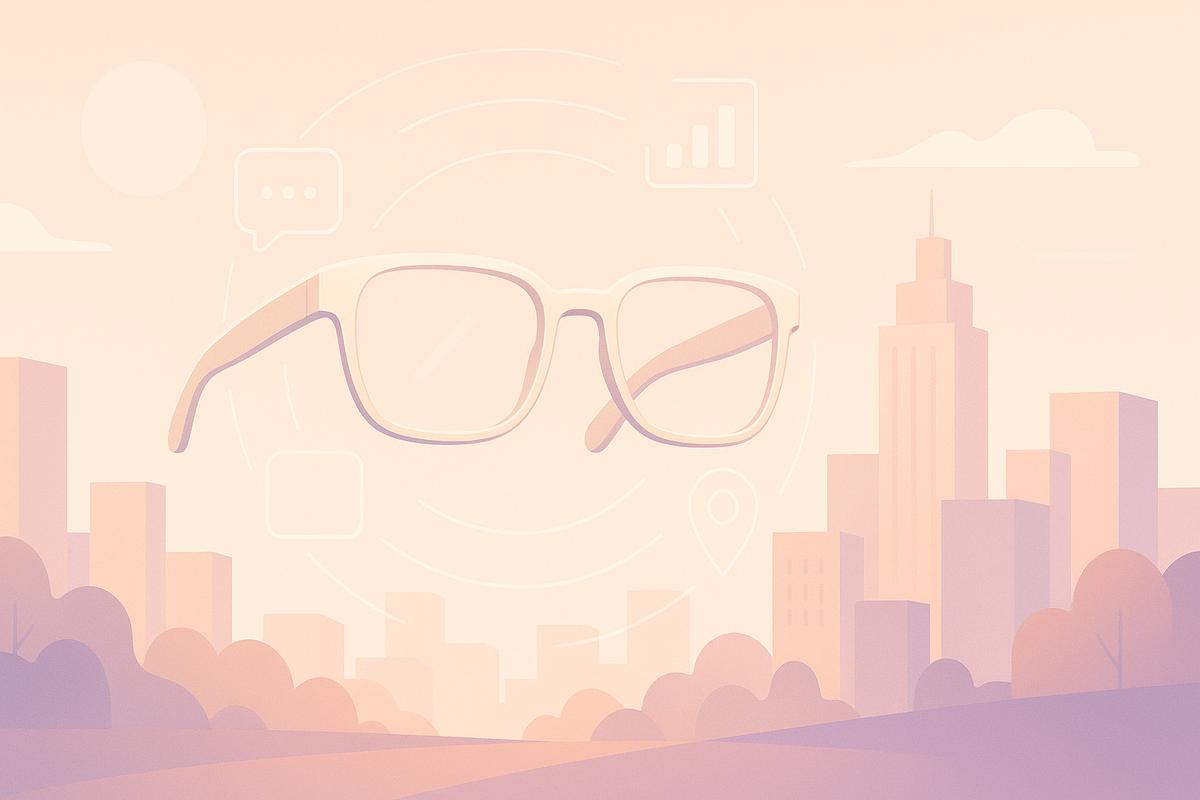 Demostración de las gafas AR en la Augmented World Exhibition 2025, resaltando su integración con inteligencia artificial