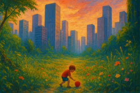 Fotografias-de-una-ciudad-desolada-un-parque-sin-ninos-jugando-y-estantes-vacios-en-un-supermercado-simbolizando-un-futuro-sin-nuevas-generaciones-humanas.