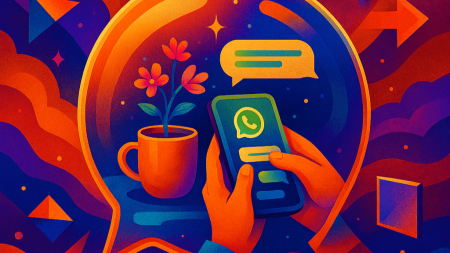 Burbuja chat IA conversación interfaz colorida abstracta pantalla líquida