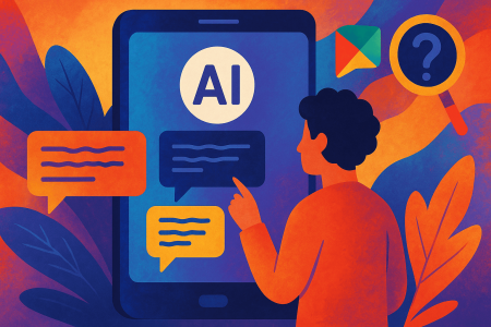 Ilustracion-artistica-y-colorida-de-una-persona-interactuando-con-una-app-de-traduccion-con-inteligencia-artificial-en-su-telefono
