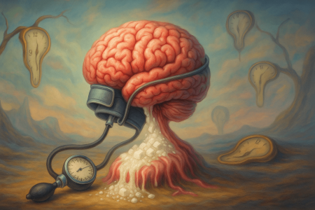 Ilustracion-surrealista-sobre-el-deterioro-cognitivo-causado-por-hipertension-y-diabetes