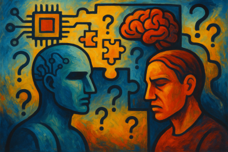 Pintura-abstracta-que-representa-la-tension-entre-la-inteligencia-artificial-y-el-razonamiento-humano