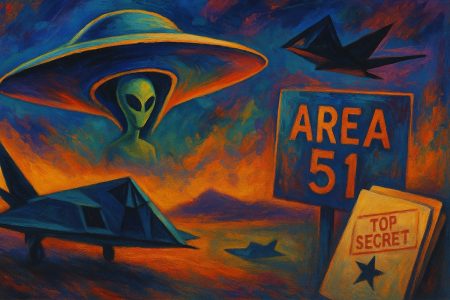 Una imagen representativa del Área 51, símbolo central de las teorías conspirativas sobre tecnología extraterrestre en Estados Unidos