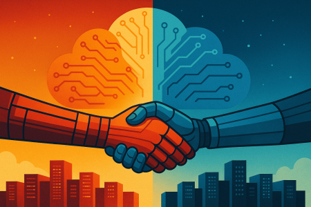 dos-manos-roboticas-estrechandose-al-pie-de-una-ciudad-de-centros-de-datos