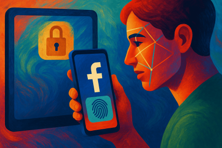 ilustracion sobre facebook y las passkeys