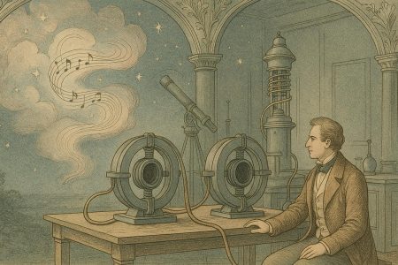 imagen de imanes superconductores escuchando musica