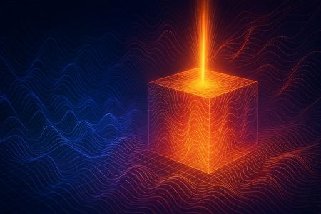 imagen mostrando la penetración de energía termofotónica en un material para la obtención de imágenes tomográficas 3D