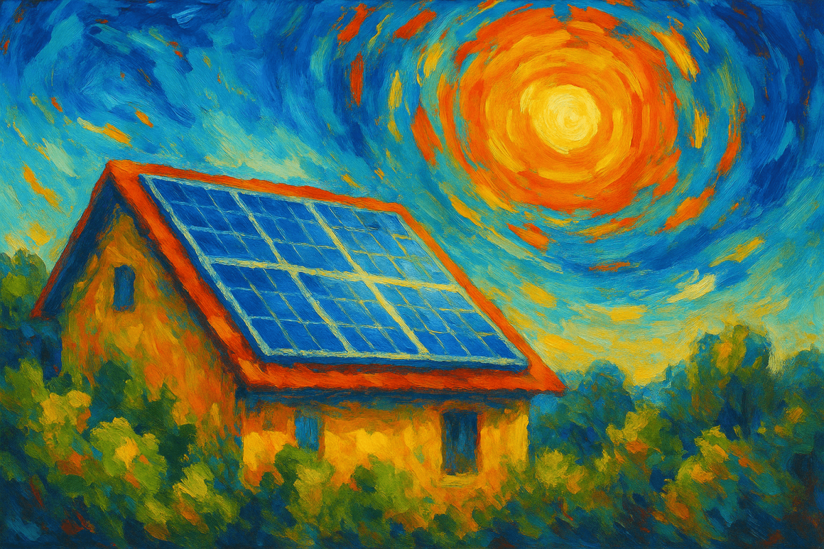 casa con paneles solares bajo un sol radiante (1)