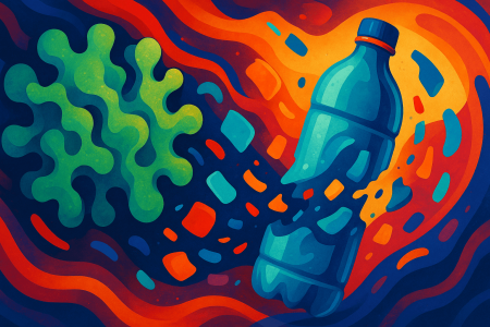 enzimas descomponiendo una botella de plástico PET (1)