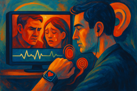 hombre viendo televisión mientras su reloj inteligente mide su ritmo cardíaco (1)