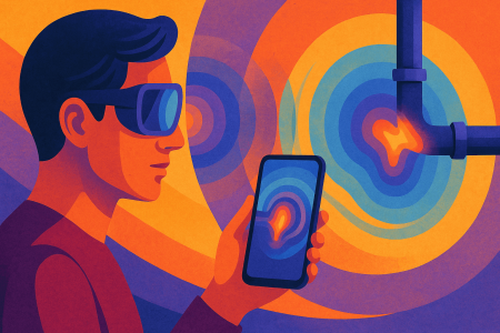 realidad aumentada acústica mostrando a una persona usando gafas AR (1)